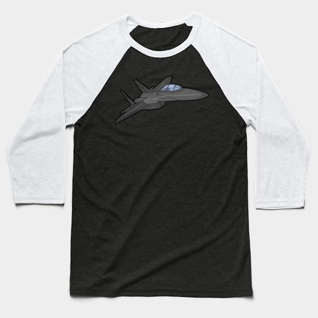 Jet fighter Baseball T-Shirt by nickemporium1